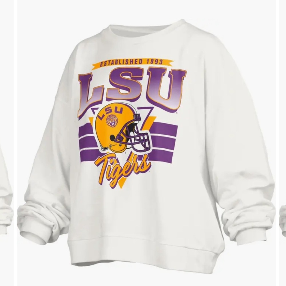 Pressbox LSU Tigers White Sweatshirt